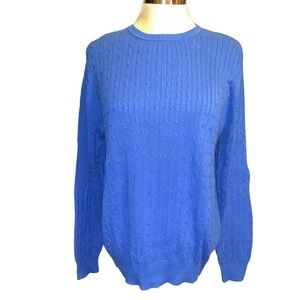 Kim Rogers sweater crewneck long sleeve fitted slightly at waist size large